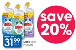 Clicks Duck Toilet Products offer