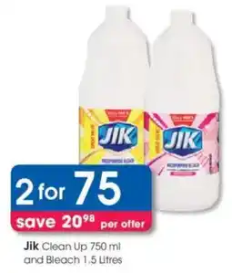 Clicks Jik Clean Up and Bleach offer