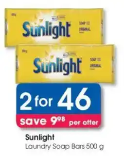 Clicks Sunlight Laundry Soap Bars offer