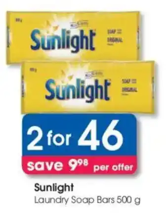 Clicks Sunlight Laundry Soap Bars offer
