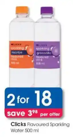 Clicks Clicks Flavoured Sparkling Water offer