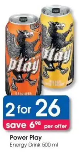 Clicks Power Play Energy Drink offer