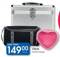 Clicks Clicks Toiletry Bags offer