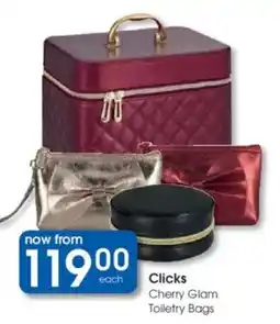 Clicks Clicks Cherry Glam Toiletry Bags offer