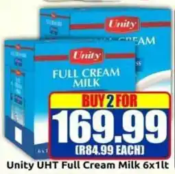 Three Star Cash and Carry Unity UHT Full Cream Milk offer