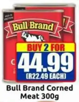 Three Star Cash and Carry Bull Brand Corned Meat offer