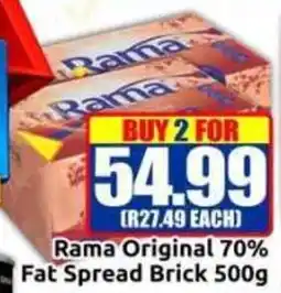 Three Star Cash and Carry Rama Original 70% Fat Spread Brick offer