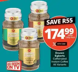 Checkers Douwe Egberts Caffeinated Instant Coffee All Variants offer