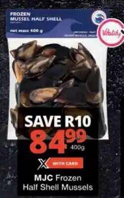 Checkers MJC Frozen Half Shell Mussels offer