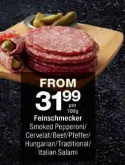 Checkers Feinschmecker Smoked Pepperoni/ Cervelat/ Beef/ Pfeffer/ Hungarian/ Traditional/ Italian Salami offer
