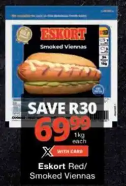 Checkers Eskort Red/ Smoked Viennas offer