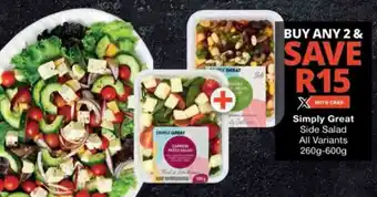 Checkers Simply Great Side Salad All Variants offer