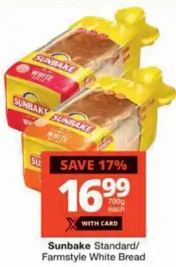 Checkers Sunbake Standard/ Farmstyle White Bread offer