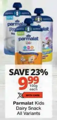 Checkers Parmalat Kids Dairy Snack All Variants offer