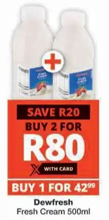 Checkers Dewfresh Fresh Cream offer