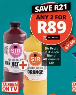 Checkers Sir Fruit Fruit Juice Blend All Variants offer