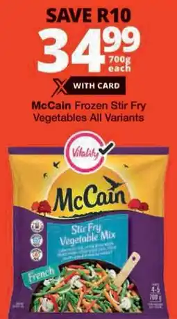 Checkers McCain Frozen Stir Fry Vegetables All Variants offer