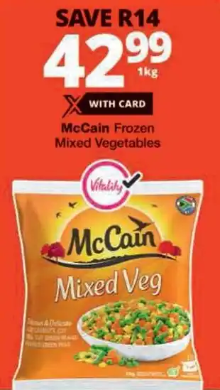 Checkers McCain Frozen Mixed Vegetables offer