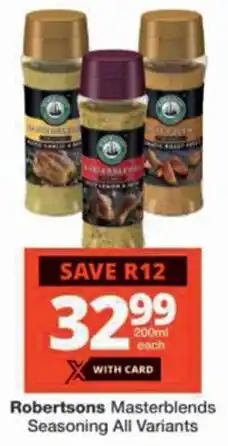 Checkers Robertsons Masterblends Seasoning All Variants offer