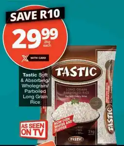 Checkers Tastic Soft & Absorbing/ Wholegrain/ Parboiled Long Grain Rice offer
