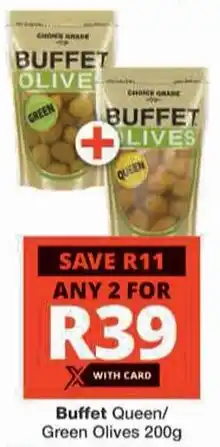 Checkers Buffet Queen/ Green Olives offer