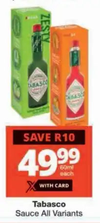 Checkers Tabasco Sauce All Variants offer