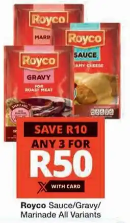Checkers Royco Sauce/ Gravy/ Marinade All Variants offer