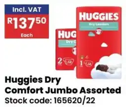 Africa Cash and Carry Huggies Dry Comfort Jumbo Assorted offer