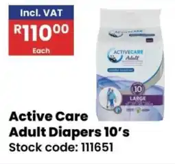 Africa Cash and Carry Active Care Adult Diapers offer