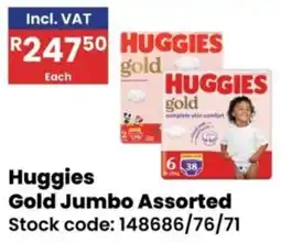 Africa Cash and Carry Huggies Gold Jumbo Assorted offer