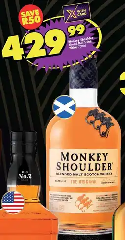 Shoprite Liquor Monkey Shoulder Blended Malt Scotch Whisky offer