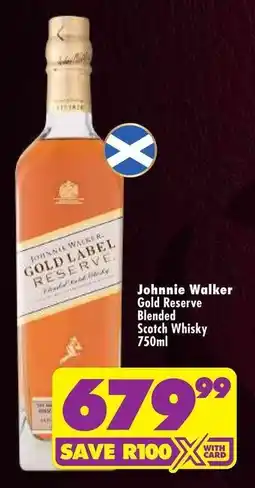 Shoprite Liquor Johnnie Walker Gold Reserve Blended Scotch Whisky offer