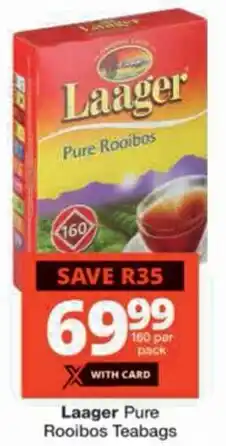 Checkers Laager Pure Rooibos Teabags offer