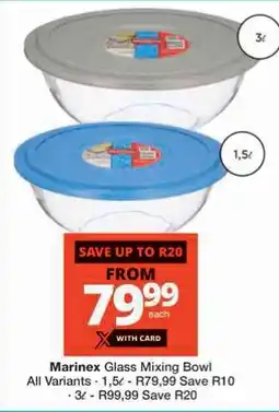Checkers Marinex Glass Mixing Bowl All Variants offer