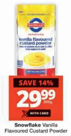 Checkers Snowflake Vanilla Flavoured Custard Powder offer