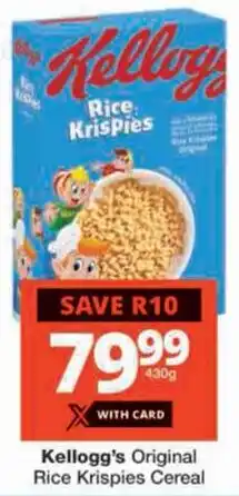 Checkers Kellogg's Original Rice Krispies Cereal offer