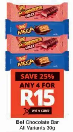Checkers Bel Chocolate Bar All Variants offer