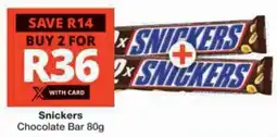 Checkers Snickers Chocolate Bar offer