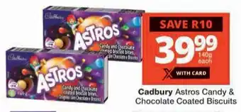 Checkers Cadbury Astros Candy & Chocolate Coated Biscuits offer