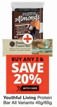 Checkers Youthful Living Protein Bar All Variants offer