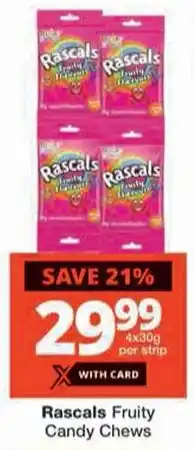Checkers Rascals Fruity Candy Chews offer
