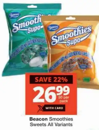 Checkers Beacon Smoothies Sweets All Variants offer
