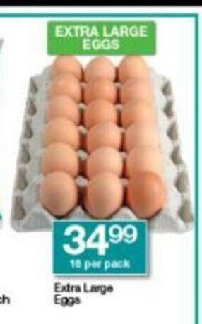 Checkers Extra Large Eggs 18 per pack offer