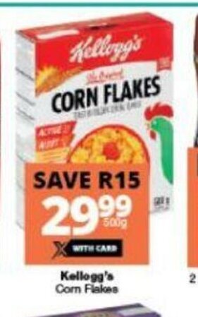 Checkers Kellogg's Corn Flakes 500g offer