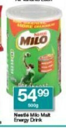 Checkers Nestle Milo Malt Energy Drink 500g offer
