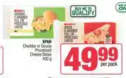 Spar Spar Cheddar Or Gouda Processed Cheese Slices-400g Per Pack offer