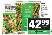 Spar Spar Country Crop Mix, Sweetcorn Or Mix Vegetables-1Kg offer