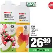 Spar Spar 100% Fruit Juice Blend Assorted-1Ltr Each offer