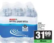 Spar Spar Sparkling Or Still Spring Water-6 x 500ml offer