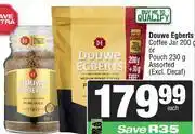 Spar Douwe Egberts Coffee Jar 200g Or Pouch 230g Assorted-Each offer